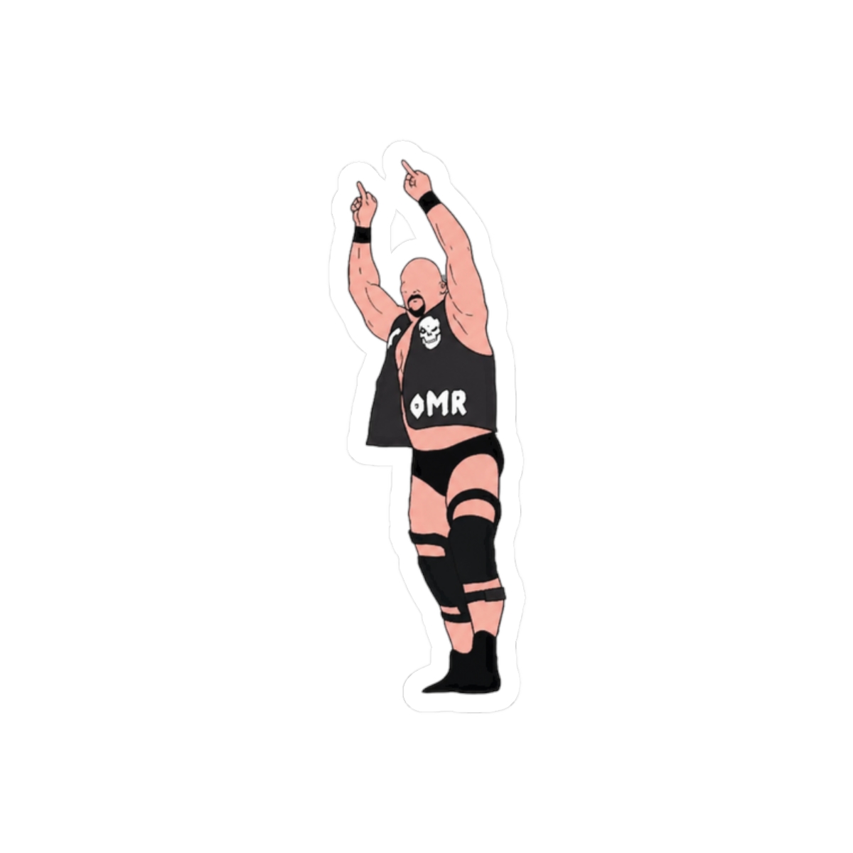 Stone Cold Steve Austin Middle Finger Sticker | Bold Attitude Vinyl Decal - alternate angle 3, merchandise