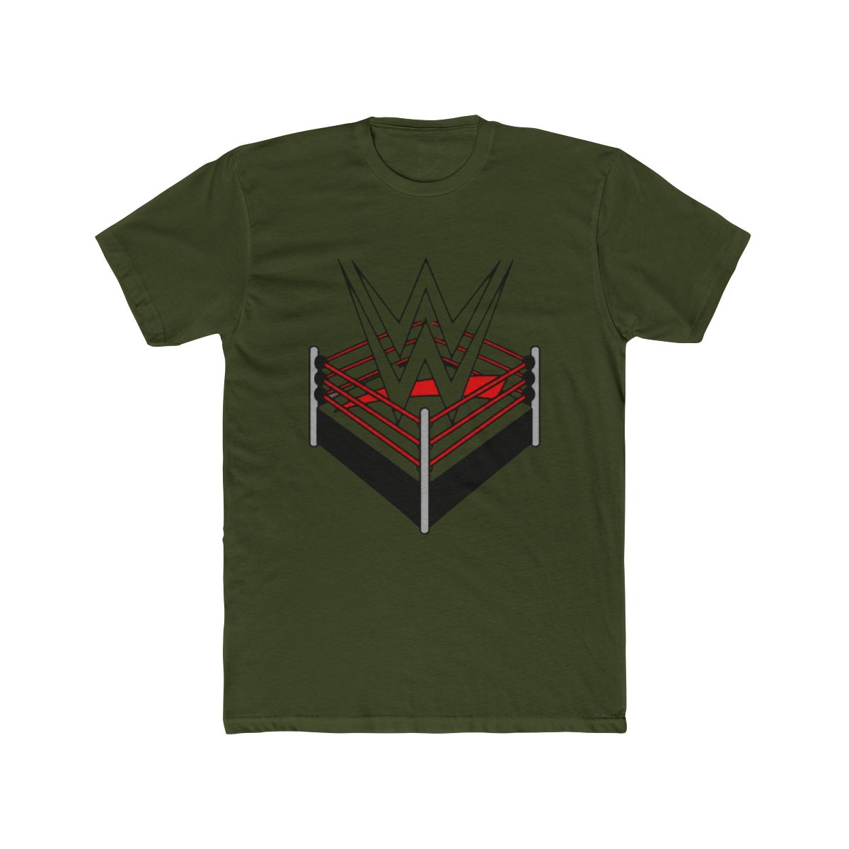 Classic WWE Wrestling Ring Logo T Shirt - alternate angle 4, merchandise