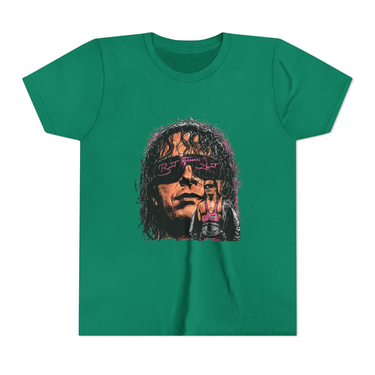 Bret Hart WWE Signature Kids T Shirt - alternate angle 4, merchandise