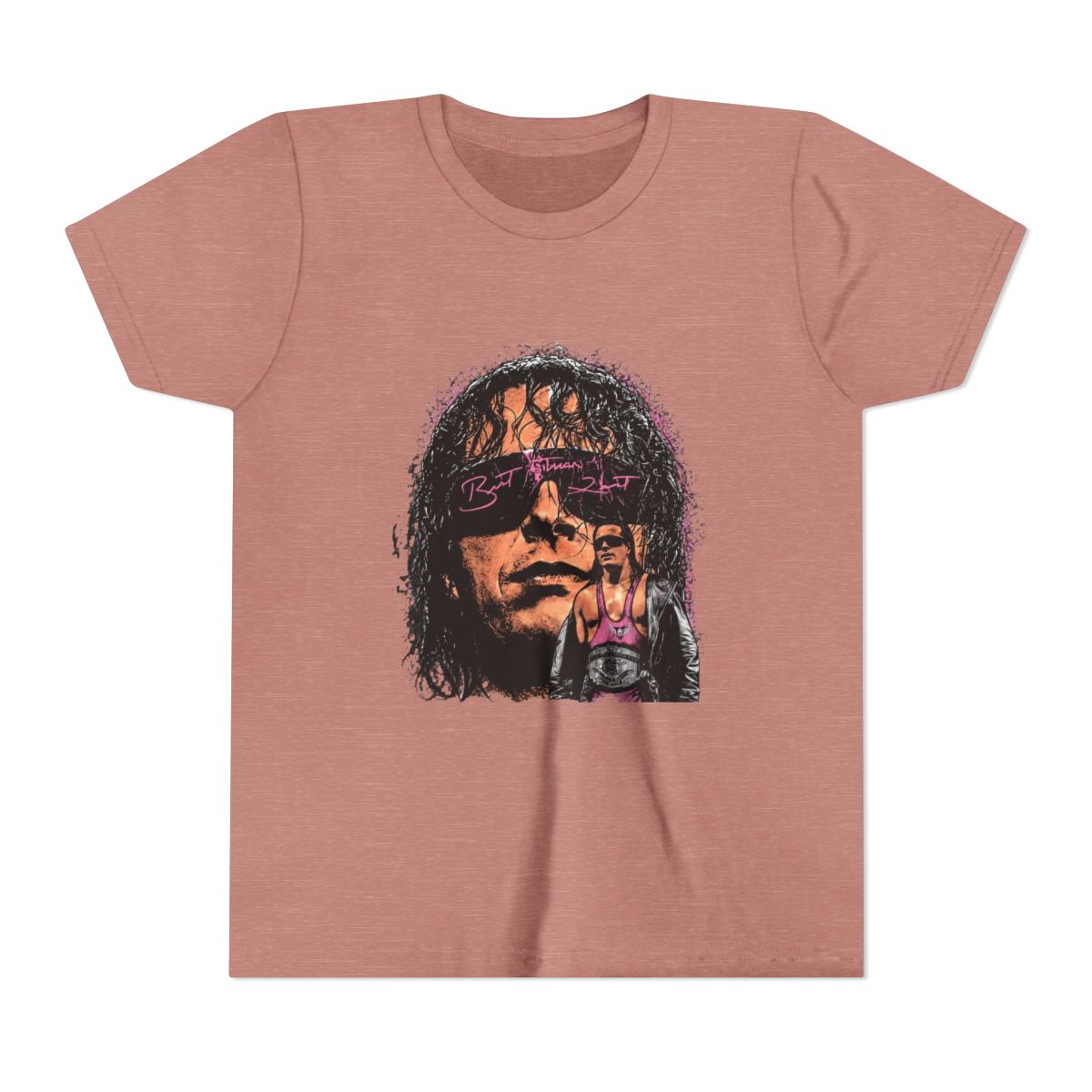 Bret Hart WWE Signature Kids T Shirt - alternate angle 2, merchandise