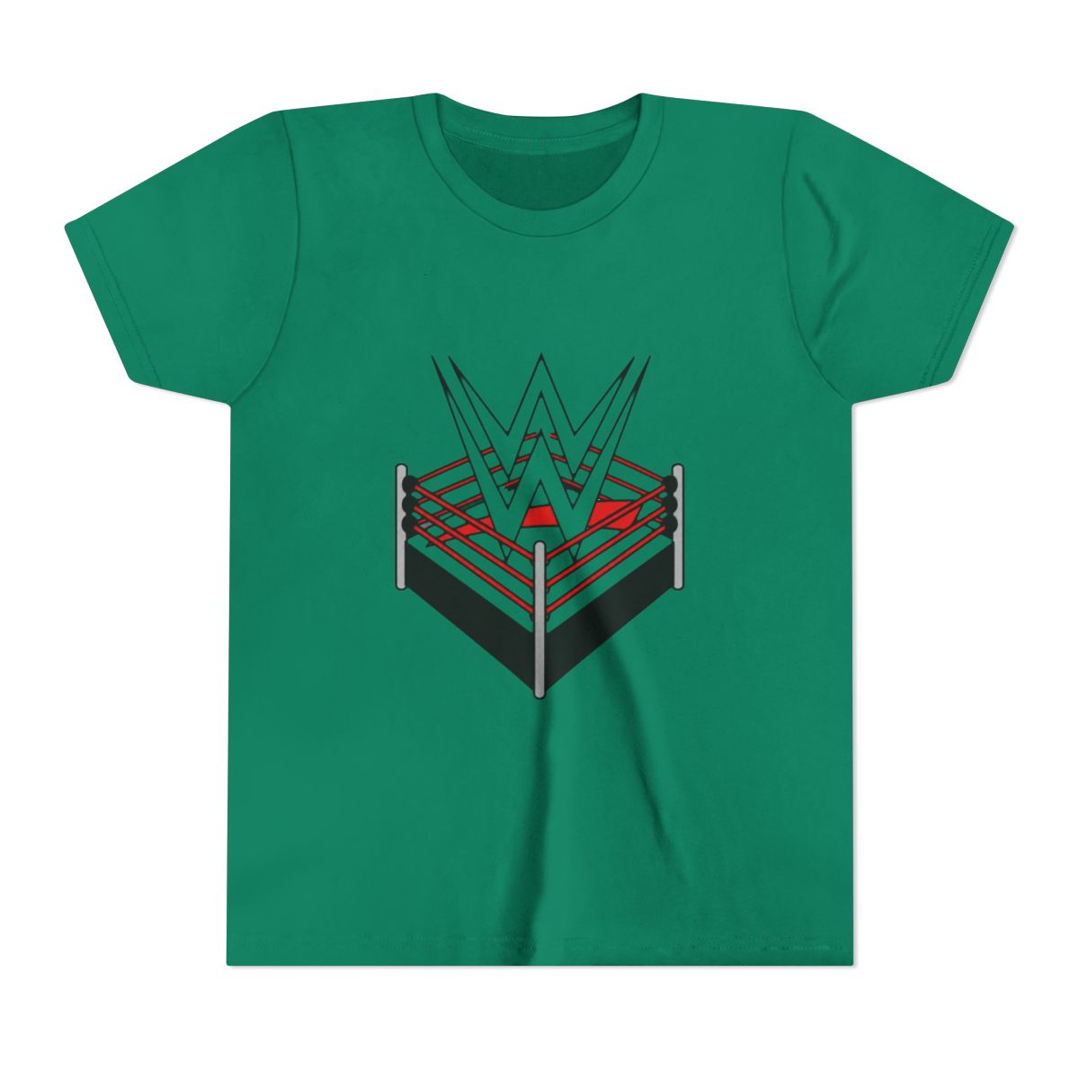 Classic WWE Wrestling Ring Logo Kids T Shirt - alternate angle 2, merchandise