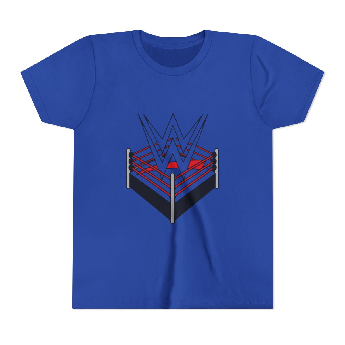 Classic WWE Wrestling Ring Logo Kids T Shirt - alternate angle 3, merchandise