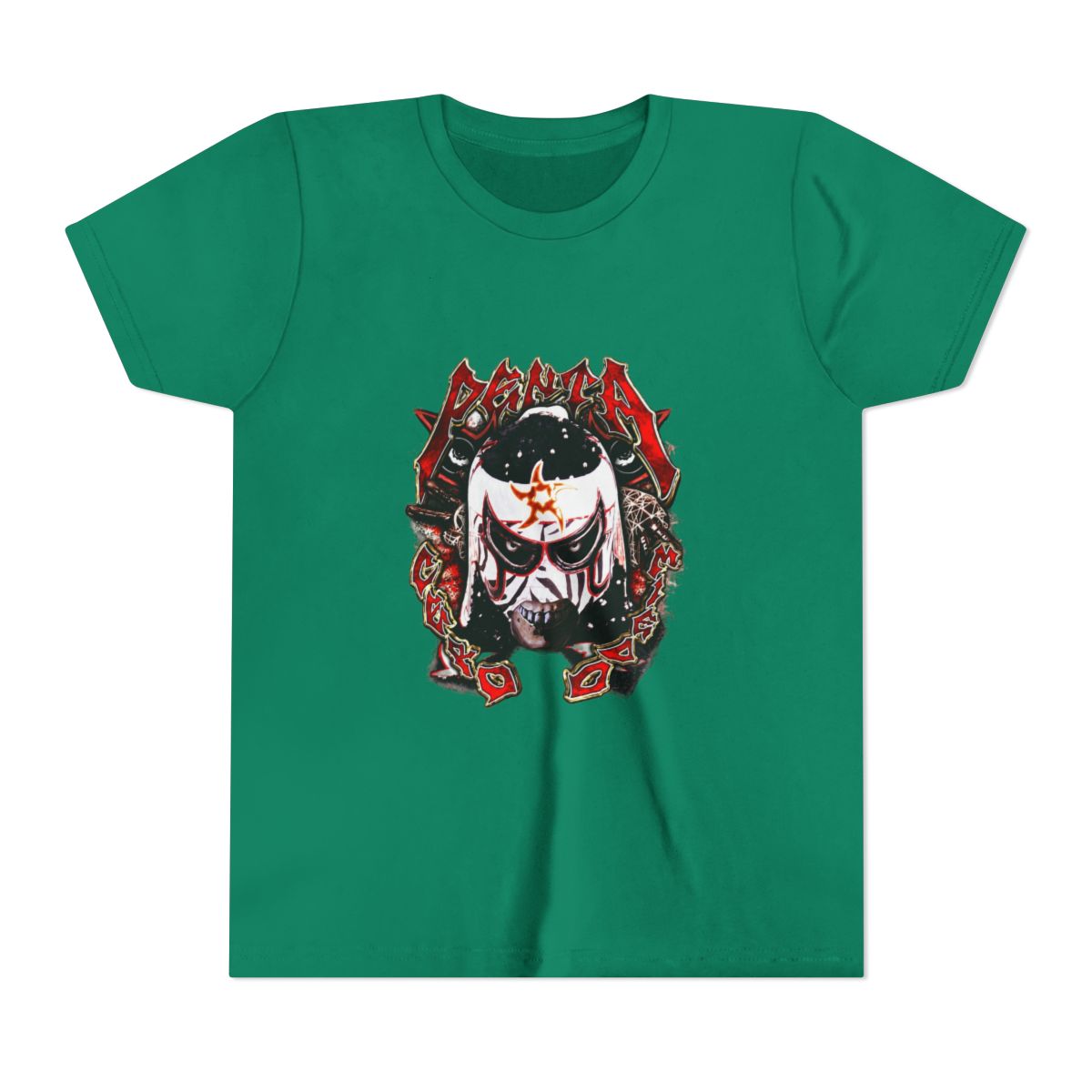 Penta El Zero Miedo – WWE Inspired Lucha Mask Design Kids T Shirt - alternate angle 4, merchandise