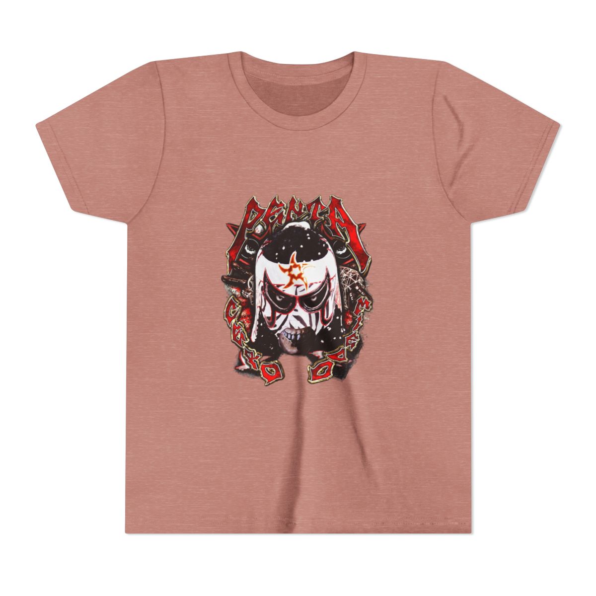 Penta El Zero Miedo – WWE Inspired Lucha Mask Design Kids T Shirt - alternate angle 2, merchandise