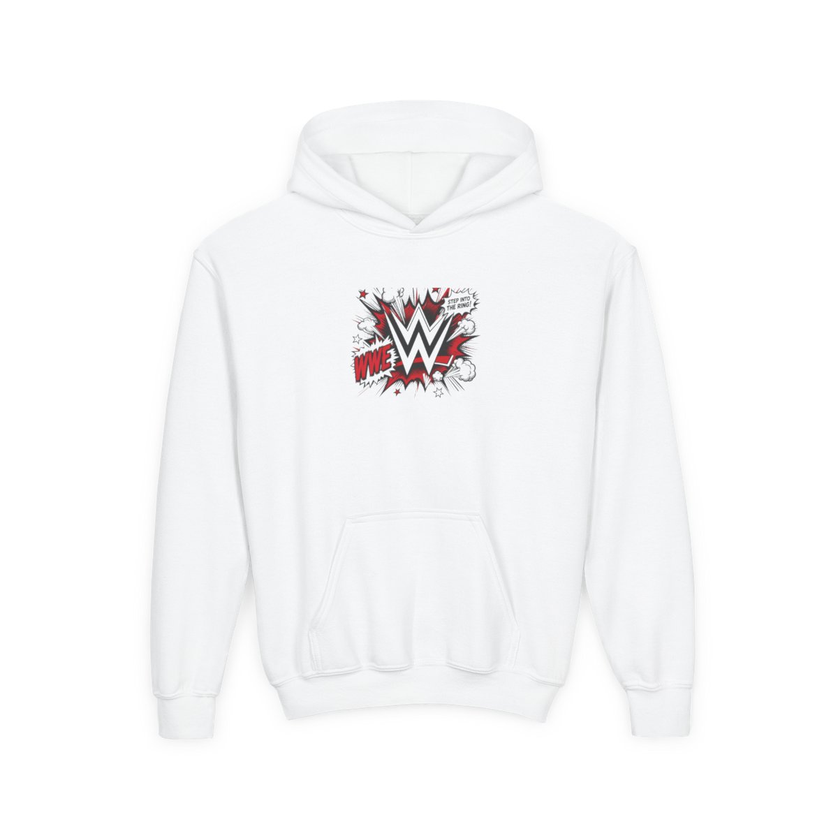 WWE " in bold, dynamic font at the side. " Kids Hoodie